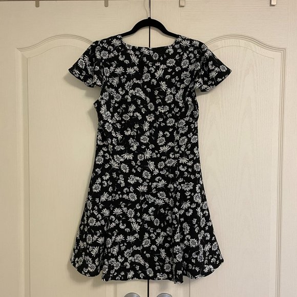 Luck & Trouble Black Floral Skater Dress - Size 10 (Australia) or Medium (US) - Picture 2 of 7